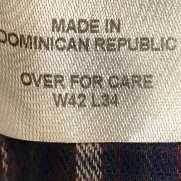 Vintage LL Bean Mens Flannel Lined Pants Size 42x34 Pleated Khakis Straight Leg - Picture 14 of 16